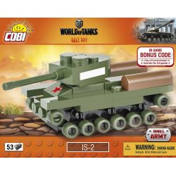 COBI 3026 non  XE TĂNG MINI IS-2 bộ đồ chơi xếp lắp ráp ghép mô hình Military Army IS-2 NANO TANK Quân Sự Bộ Đội 53 khối