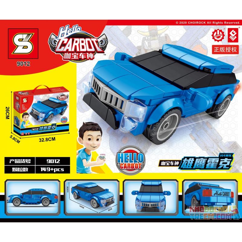 SHENG YUAN SY 9012 non  CHIM ƯNG bộ đồ chơi xếp lắp ráp ghép mô hình Transformers HELLO CARBOT HAWK Robot Đại Chiến Người Máy Biến Hình 149 khối
