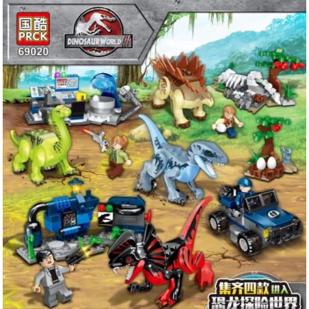 PRCK 69020-1 69020-2 69020-3 69020-4 non  DINOSAUR ADVENTURE WORLD 4 LOẠI PHÒNG NGHIÊN CỨU TRỨNG KHỦNG LONG THÁM HIỂM CĂN ANKYLOSAURUS BẪY VELOCIRAPTOR TẤN CÔNG DILOPHOSAURUS bộ đồ chơi xếp lắp ráp ghép mô hình DINOSAUR WORLD 463 khối