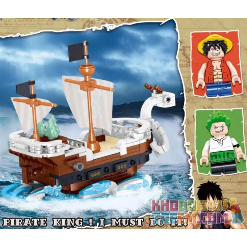 PRCK 69851 non  MERI PHIÊU LƯU TRONG ONE PIECE bộ đồ chơi xếp lắp ráp ghép mô hình Đảo Hải Tặc 366 khối