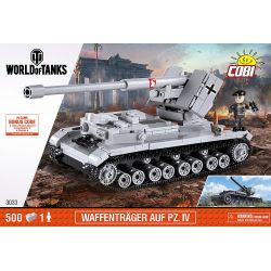 COBI 3033 non  TÀU SÂN BAY SỐ 4 bộ đồ chơi xếp lắp ráp ghép mô hình Military Army WAFFENTRÄGER AUF PZ.IV Quân Sự Bộ Đội 500 khối