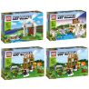 PRCK 63044 non  PHÁO ĐÀI RỪNG 4 bộ đồ chơi xếp lắp ráp ghép mô hình Minecraft MY WORLD Game Xây Dựng 674 khối