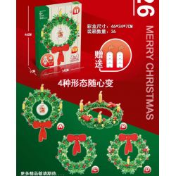 NOT  CHRISTMAS WREATH 2-IN-1 40426 DK 3010 GOLDEN APPLE 00426 xếp lắp ráp ghép mô hình VÒNG HOA GIÁNG SINH 2 TRONG 1 Seasonal Mùa Lễ Hội 510 khối
