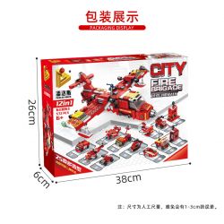 PanlosBrick 633043 Panlos Brick 633043 non  ĐỘI CỨU HỎA TP. bộ đồ chơi xếp lắp ráp ghép mô hình City CITY FIRE BRIGADE Thành Phố 572 khối