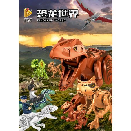 PanlosBrick 18401-1 Panlos Brick 18401-1 non  DINOSAUR 9 MÔ HÌNH MINIFIGURE 2 bộ đồ chơi xếp lắp ráp ghép mô hình Jurassic World DINOSAUR WORLD Thế Giới Khủng Long 102 khối