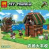 LELE 33100 non  THU HOẠCH TRANG TRẠI LỚN bộ đồ chơi xếp lắp ráp ghép mô hình Minecraft MY WORLD Game Xây Dựng 671 khối