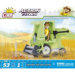 COBI 1871 non  MÁY GẶT ĐẬP NHỎ bộ đồ chơi xếp lắp ráp ghép mô hình City SMALL HARVESTER Thành Phố 50 khối