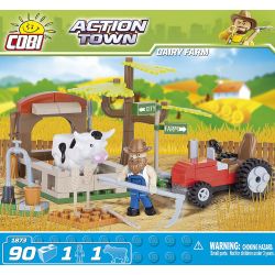 COBI 1873 non  NƠI SẢN XUẤT SỮA BƠ VÀ PHO MÁT bộ đồ chơi xếp lắp ráp ghép mô hình City DAIRY FARM Thành Phố 90 khối