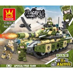 WANGE 7660 non  APOCALYPSE TANK 16 TỔ HỢP bộ đồ chơi xếp lắp ráp ghép mô hình Military Army PEACEFUL WARRIO APOCALYPSE TANK Quân Sự Bộ Đội 707 khối