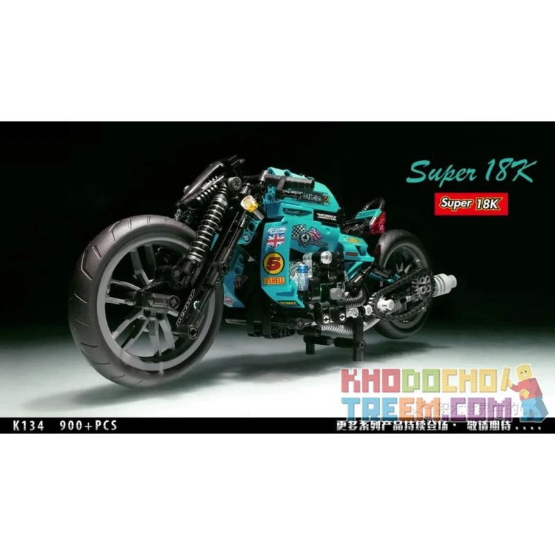 LUCKY STAR 50025 SUPER 18K K134 non  CÀ PHÊ RIDER MÔ TÔ bộ đồ chơi xếp lắp ráp ghép mô hình  CAFE RACER Kỹ Thuật Công Nghệ Cao Mô Hình Phương Tiện 900 khối