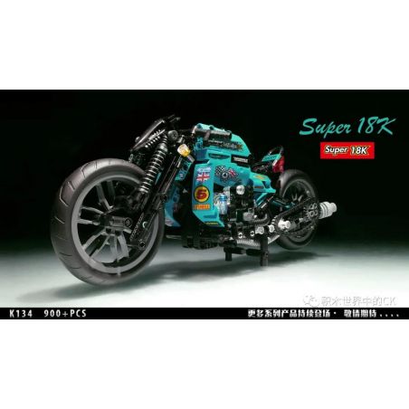 LUCKY STAR 50025 SUPER 18K K134 non  CÀ PHÊ RIDER MÔ TÔ bộ đồ chơi xếp lắp ráp ghép mô hình  CAFE RACER Kỹ Thuật Công Nghệ Cao Mô Hình Phương Tiện 900 khối