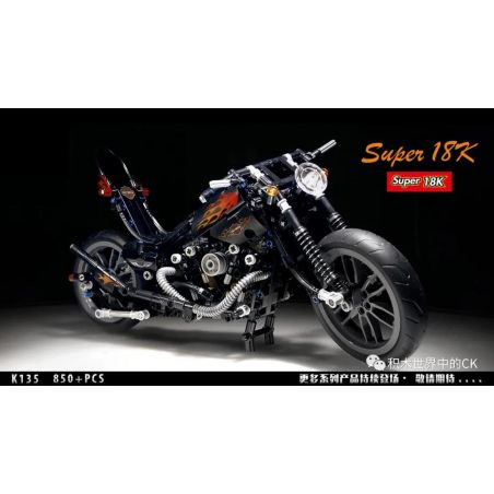 LUCKY STAR 50024 SUPER 18K K135 non  HARLEY KNUCKLE CHOPPER XE MÁY bộ đồ chơi xếp lắp ráp ghép mô hình  Kỹ Thuật Công Nghệ Cao Mô Hình Phương Tiện 850 khối