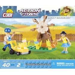 COBI 1860 non  NGƯỜI LÀM VƯỜN MAY MẮN bộ đồ chơi xếp lắp ráp ghép mô hình City LUCKY GARDENER Thành Phố 40 khối