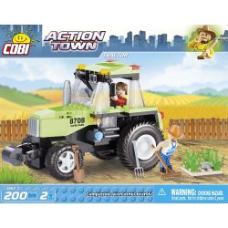 COBI 1863 non  MÁY KÉO bộ đồ chơi xếp lắp ráp ghép mô hình City TRACTOR Thành Phố 200 khối