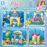 ZHEGAO QL1152 1152 non  CELIA DƯỚI NƯỚC LÂU ĐÀI 4 KẾT HỢP bộ đồ chơi xếp lắp ráp ghép mô hình Disney Princess WINDSOR Công Chúa 325 khối