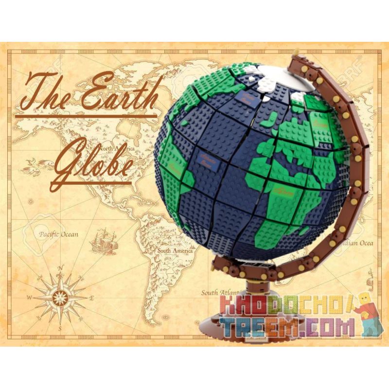 MorkModel 031001 Mork Model 031001 non  QUẢ ĐỊA CẦU bộ đồ chơi xếp lắp ráp ghép mô hình Creator EARTH GLOBE Sáng Tạo 2420 khối