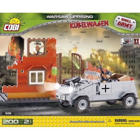 COBI 5511 non  XE THÙNG LOẠI 82 bộ đồ chơi xếp lắp ráp ghép mô hình Military Army VW TYP 82 KÜBELWAGEN Quân Sự Bộ Đội 200 khối