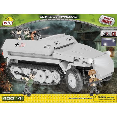 COBI 2442 non  XE BÁN TẢI SDKFZ 251 bộ đồ chơi xếp lắp ráp ghép mô hình Military Army SD.KFZ. 251 HANOMAG Quân Sự Bộ Đội 400 khối