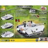 COBI 2461 non  XE TĂNG BỐN bộ đồ chơi xếp lắp ráp ghép mô hình Military Army PANZER IV AUSF.FI/G/ H Quân Sự Bộ Đội 440 khối