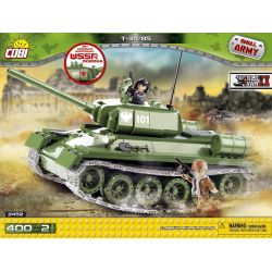 COBI 2452 non  T-34 85 bộ đồ chơi xếp lắp ráp ghép mô hình Military Army T-34/85 SOVIET TANK Quân Sự Bộ Đội 400 khối