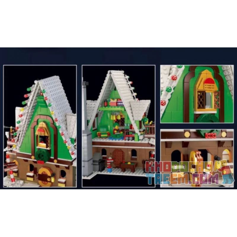 NOT  ELF CLUB HOUSE 10275 77018 QIZHILE 90012 90013 xếp lắp ráp ghép mô hình NHÀ CÂU LẠC BỘ YÊU TINH Icons 1197 khối