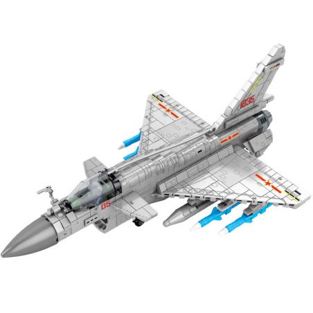 SEMBO 202126 non  MÁY BAY CHIẾN ĐẤU J-10B CỦA TRUNG QUỐC bộ đồ chơi xếp lắp ráp ghép mô hình Military Army J-10B FIGHTER AIRCRAFT Quân Sự Bộ Đội 820 khối