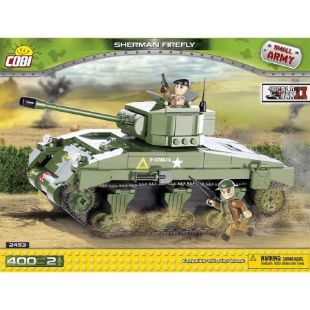 COBI 2453 non  M4A4 SHERMAN FIREFLY. bộ đồ chơi xếp lắp ráp ghép mô hình Military Army Quân Sự Bộ Đội 400 khối