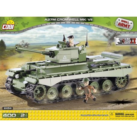 COBI 2454 non  A27M CROMWELL MK VII bộ đồ chơi xếp lắp ráp ghép mô hình Military Army Quân Sự Bộ Đội 400 khối