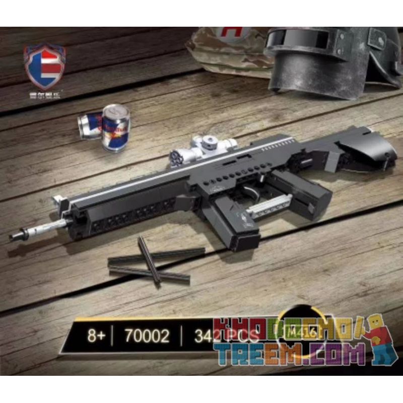SHENZHEN RAEL ENTERTAINMENT 70002 non  SÚNG TRƯỜNG TẤN CÔNG M416 bộ đồ chơi xếp lắp ráp ghép mô hình Military Army Quân Sự Bộ Đội 342 khối