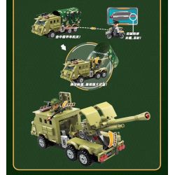 Enlighten 21012 Qman 21012 non  XE BỌC THÉP CHỐNG PHỤC KÍCH bộ đồ chơi xếp lắp ráp ghép mô hình Military Army TACTICAL ESPIONAGE ACTION COMBAT ZONES Quân Sự Bộ Đội 388 khối