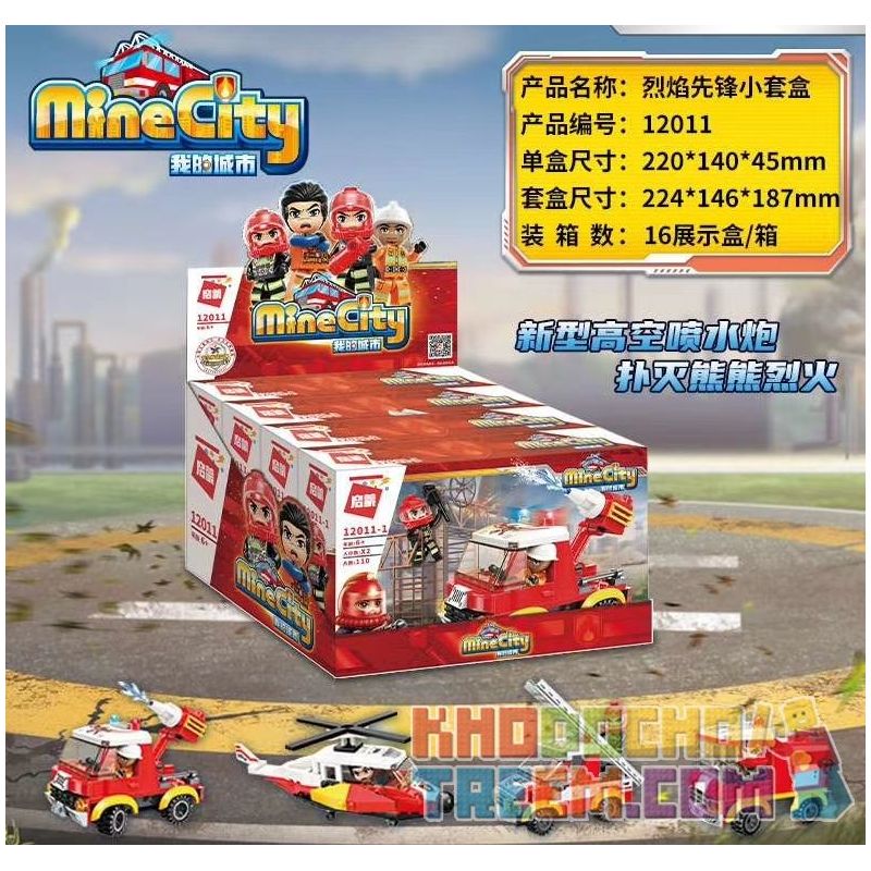 Enlighten 12011-1 12011-2 12011-3 12011-4 Qman 12011-1 12011-2 12011-3 12011-4 non  FLAME PIONEER SMALL SET 4 LOẠI XE PHẢN LỰC TÌM KIẾM CỨU NẠN TRÊN KHÔNG THANG LEO NÚI BỒN NƯỚC KHẨN CẤP bộ đồ chơi xếp lắp ráp ghép mô hình Minecity Thành Phố Mỏ