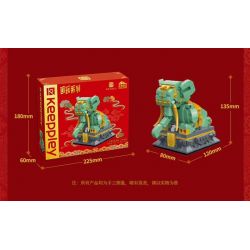 KEEPPLEY K10125 10125 non  VOI GIÀU CÓ bộ đồ chơi xếp lắp ráp ghép mô hình Brickheadz Nhân Vật Đầu To