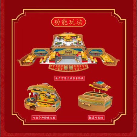 KEEPPLEY K10127 10127 non  CUNG ĐIỆN KHO BÁU bộ đồ chơi xếp lắp ráp ghép mô hình Brickheadz Nhân Vật Đầu To