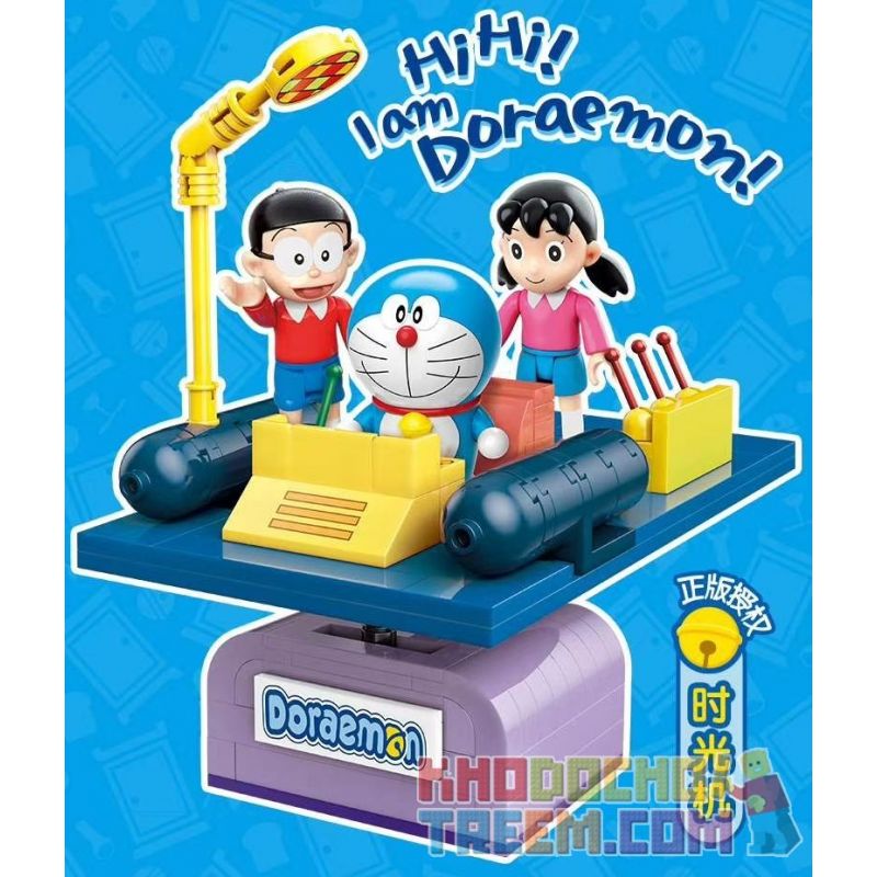 KEEPPLEY K20401 20401 non  CỖ MÁY THỜI GIAN bộ đồ chơi xếp lắp ráp ghép mô hình Doraemon Mèo Máy Thông Minh 155 khối
