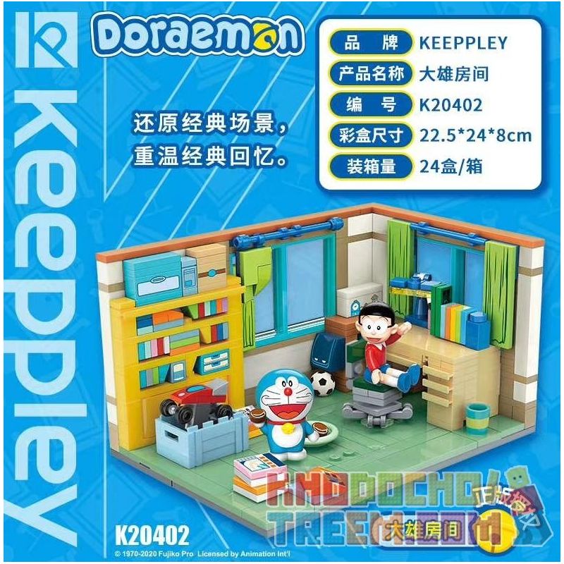 KEEPPLEY K20402 20402 non  PHÒNG NOBITA bộ đồ chơi xếp lắp ráp ghép mô hình Doraemon Mèo Máy Thông Minh 340 khối