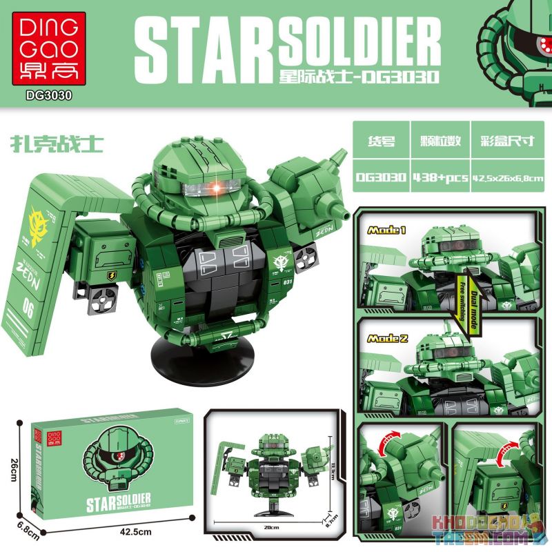 DINGGAO DG3030 3030 non  CHIẾN BINH ZACH bộ đồ chơi xếp lắp ráp ghép mô hình Star Wars STAR SOLDIER Chiến Tranh Giữa Các Vì Sao 438 khối