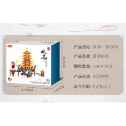 SLUBAN M38-B0938 B0938 0938 M38B0938 38-B0938 non  PENGLAI FAIRY PAVILION. bộ đồ chơi xếp lắp ráp ghép mô hình Fairy Swordplay Tiên Kiếm Hiệp 2409 khối