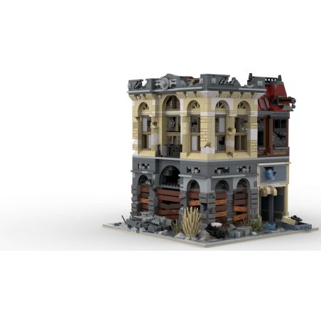 JIESTAR 89102 REBRICKABLE MOC-41175 41175 MOC41175 SUPER 18K K126 non  TRỤ SỞ CHÍNH CỦA NGÂN HÀNG bộ đồ chơi xếp lắp ráp ghép mô hình Creator MOC - BRICK BANK APOCALYPSE VERSION Sáng Tạo 2500 khối