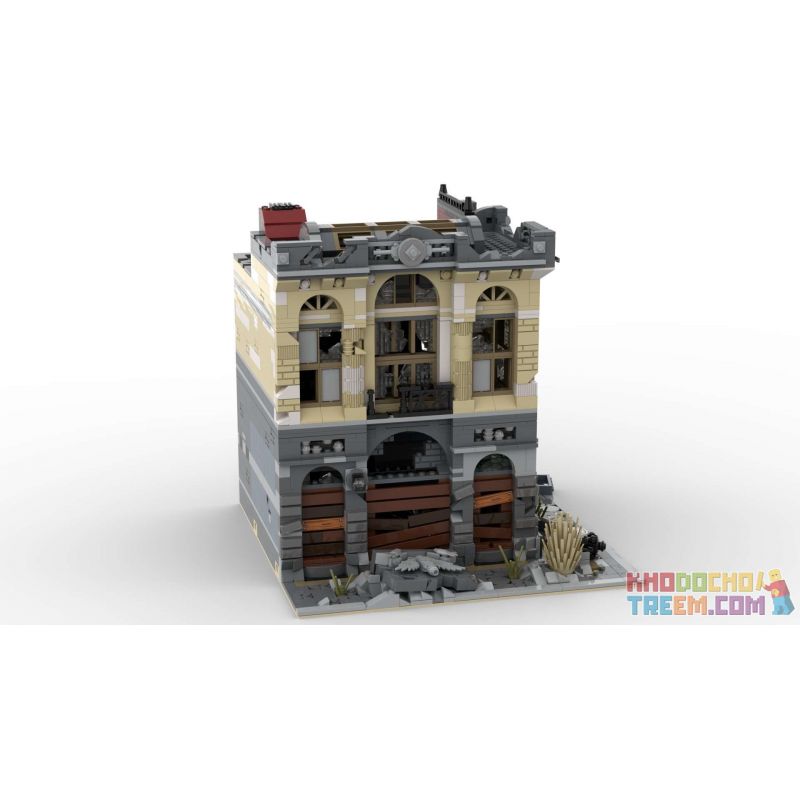 JIESTAR 89102 REBRICKABLE MOC-41175 41175 MOC41175 SUPER 18K K126 non  TRỤ SỞ CHÍNH CỦA NGÂN HÀNG bộ đồ chơi xếp lắp ráp ghép mô hình Creator MOC - BRICK BANK APOCALYPSE VERSION Sáng Tạo 2500 khối