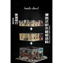 JIESTAR 89102 REBRICKABLE MOC-41175 41175 MOC41175 SUPER 18K K126 non  TRỤ SỞ CHÍNH CỦA NGÂN HÀNG bộ đồ chơi xếp lắp ráp ghép mô hình Creator MOC - BRICK BANK APOCALYPSE VERSION Sáng Tạo 2500 khối