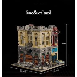 JIESTAR 89102 REBRICKABLE MOC-41175 41175 MOC41175 SUPER 18K K126 non  TRỤ SỞ CHÍNH CỦA NGÂN HÀNG bộ đồ chơi xếp lắp ráp ghép mô hình Creator MOC - BRICK BANK APOCALYPSE VERSION Sáng Tạo 2500 khối