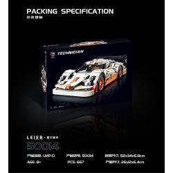 SHENZHEN RAEL ENTERTAINMENT 50014 non  NGUYÊN MẪU LE MANS bộ đồ chơi xếp lắp ráp ghép mô hình Speed Champions Racing Cars IAN LMP-CI Đua Xe Công Thức 667 khối