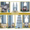 ZHEGAO QL0965 0965 non  THÁP ĐÔI PETRONAS Ở KUALA LUMPUR MALAYSIA bộ đồ chơi xếp lắp ráp ghép mô hình Architecture FAMOUS BUILDING Công Trình Kiến Trúc 2521 khối