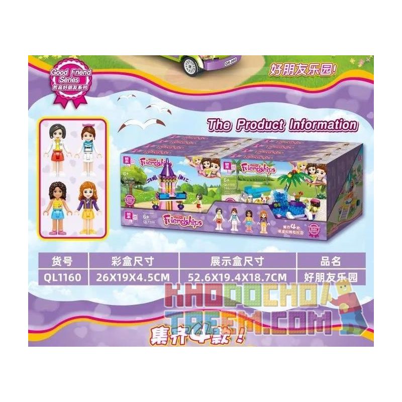 ZHEGAO QL1160 1160 non  BẠN BÈ TỐT ĐẸP THIÊN ĐƯỜNG 4 bộ đồ chơi xếp lắp ráp ghép mô hình  HIPS Các Bạn Gái 650 khối