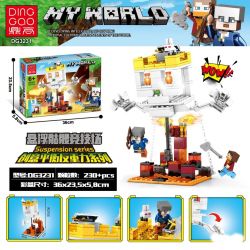 DINGGAO DG3231 3231 non  ĐÌNH CHỈ CẠNH TRANH bộ đồ chơi xếp lắp ráp ghép mô hình Minecraft SUSPENSION Game Xây Dựng 230 khối