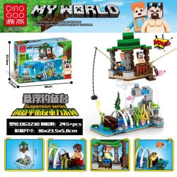DINGGAO DG3230 3230 non  DIAOYUTAI BỊ ĐÌNH CHỈ bộ đồ chơi xếp lắp ráp ghép mô hình Minecraft SUSPENSION Game Xây Dựng 245 khối