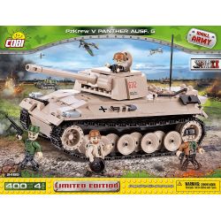 COBI 2466 non  XE TĂNG SỐ 5 PANTHER bộ đồ chơi xếp lắp ráp ghép mô hình Military Army PANZERKAMPFWAGEN V PANTHER AUSF. Quân Sự Bộ Đội 400 khối