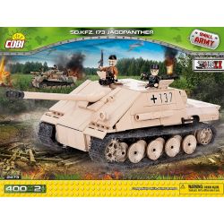 COBI 2473 non  PHÁO CHỐNG TĂNG TỰ HÀNH CHEETAH bộ đồ chơi xếp lắp ráp ghép mô hình Military Army SD.KFZ.173 JAGDPANTHER Quân Sự Bộ Đội 400 khối