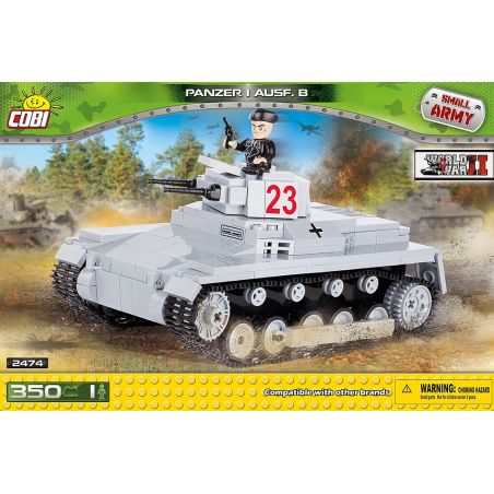 COBI 2474 non  XE TĂNG MỘT bộ đồ chơi xếp lắp ráp ghép mô hình Military Army PANZER I AUSF. B Quân Sự Bộ Đội 350 khối