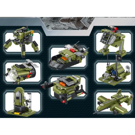 PanlosBrick 633025 Panlos Brick 633025 non  XE CHIẾN ĐẤU BỘ BINH BỌC THÉP 8 TỔ HỢP bộ đồ chơi xếp lắp ráp ghép mô hình Military Army AIFV Quân Sự Bộ Đội 745 khối